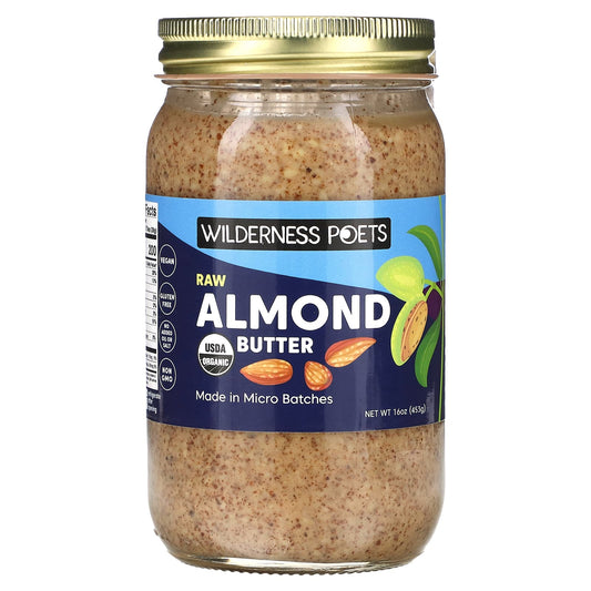 Wilderness Poets, Organic Raw Almond Butter, 16 oz (453 g) - Image 1