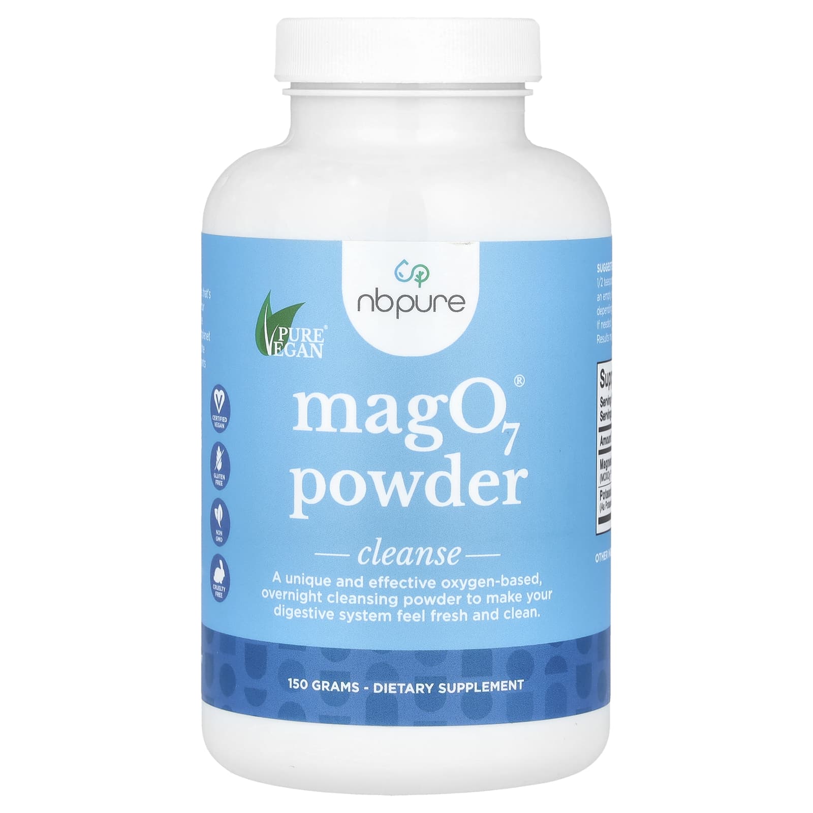 NB Pure, MagO7 Powder, Cleanse, 150 g - Image 1