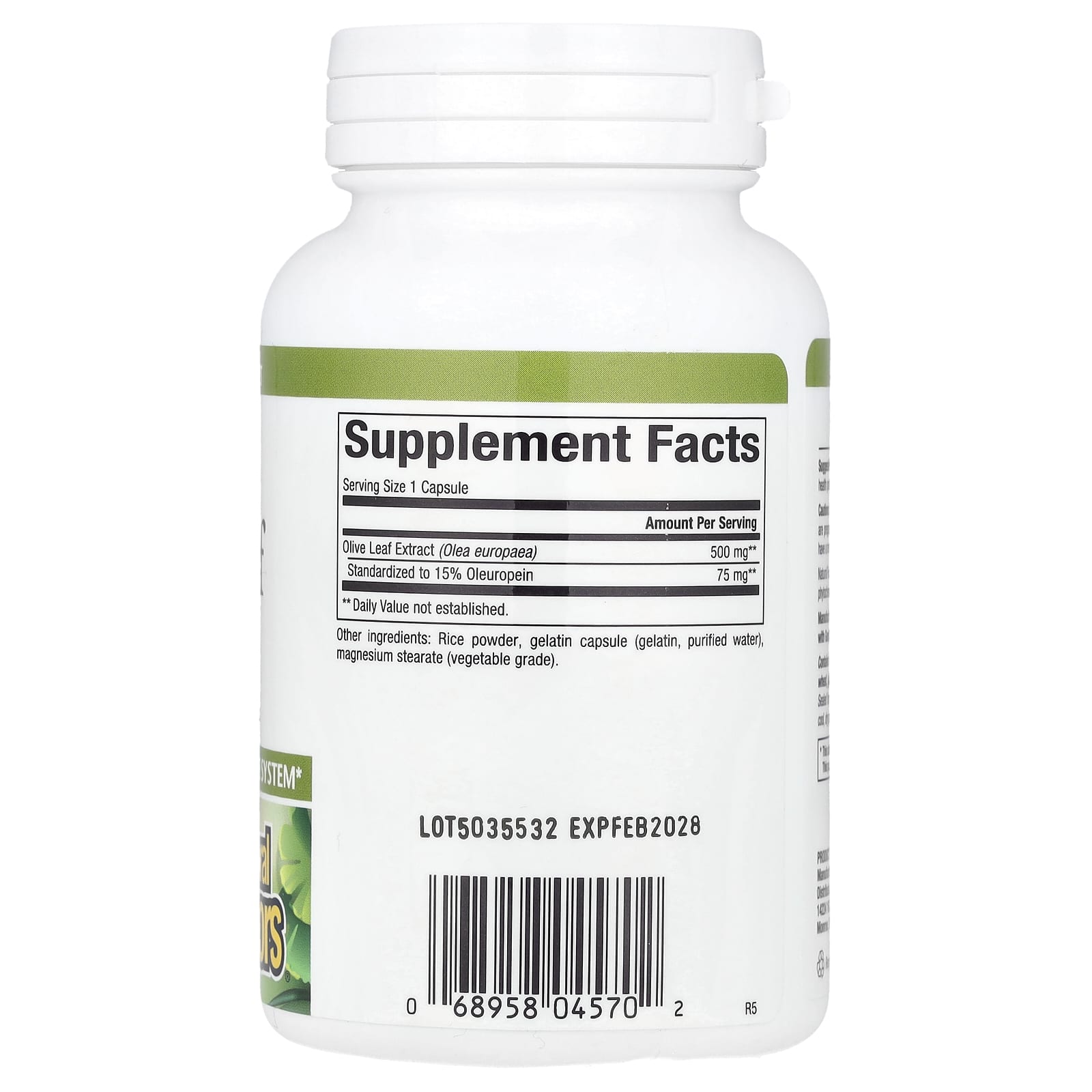 Natural Factors, HerbalFactors®, Olive Leaf, 500 mg, 90 Capsules - Image 2
