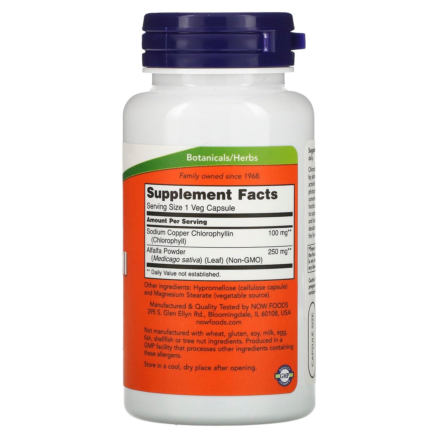 NOW Foods, Chlorophyll, 100 mg, 90 Veg Capsules - Image 2