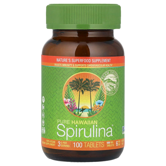 Nutrex Hawaii, Pure Hawaiian Spirulina®, 500 mg, 100 Tablets - Image 1