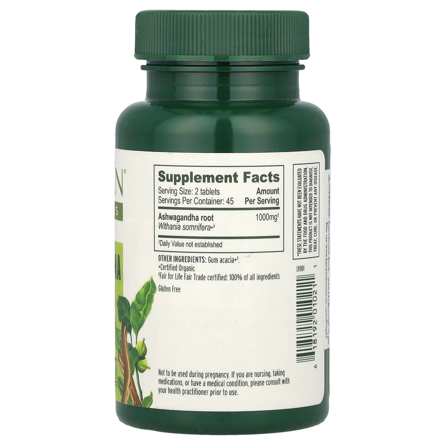Ashwagandha Supplement for Calm & Energy, USDA Organic, 90 Tablets - Image 2