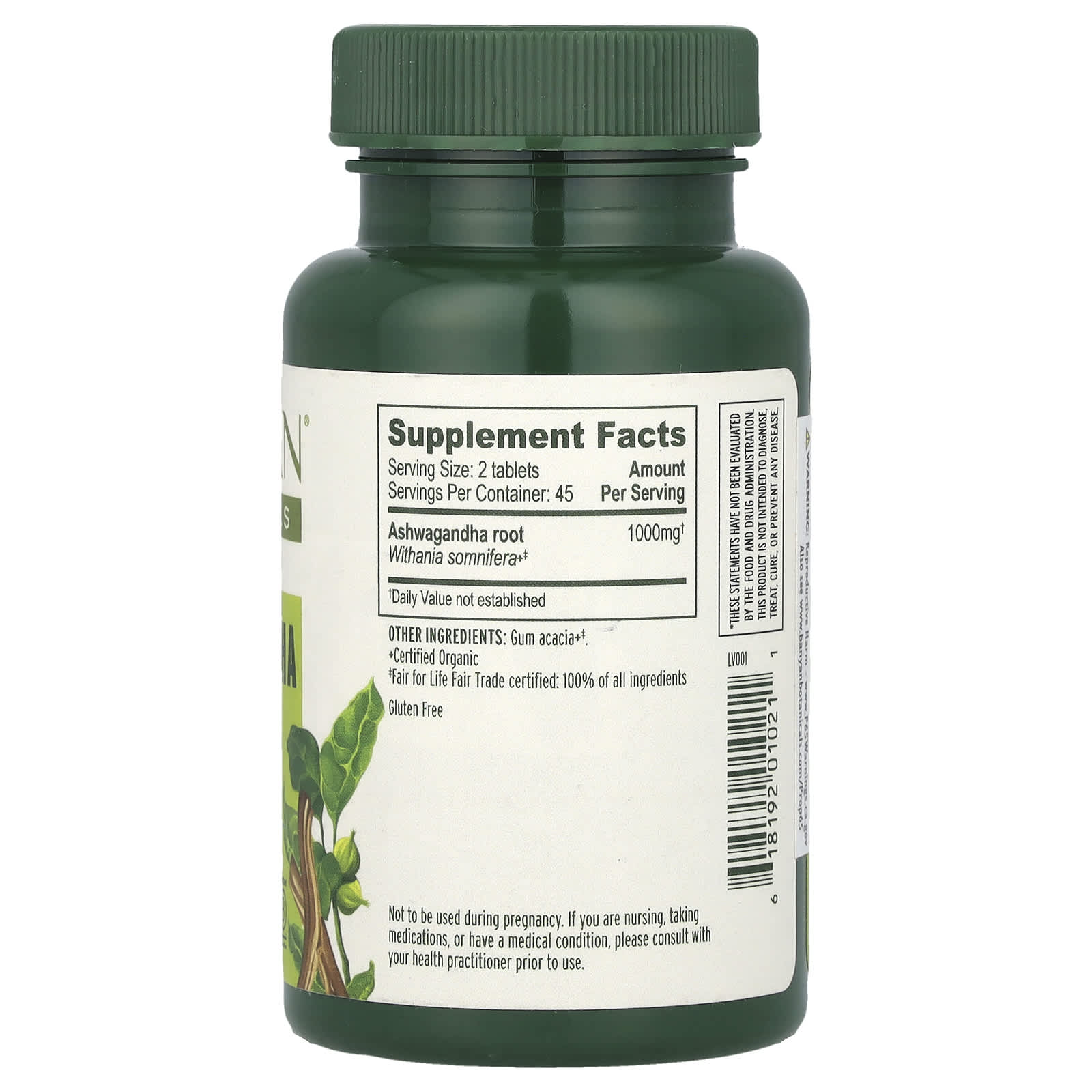 Ashwagandha Supplement for Calm & Energy, USDA Organic, 90 Tablets - Image 2