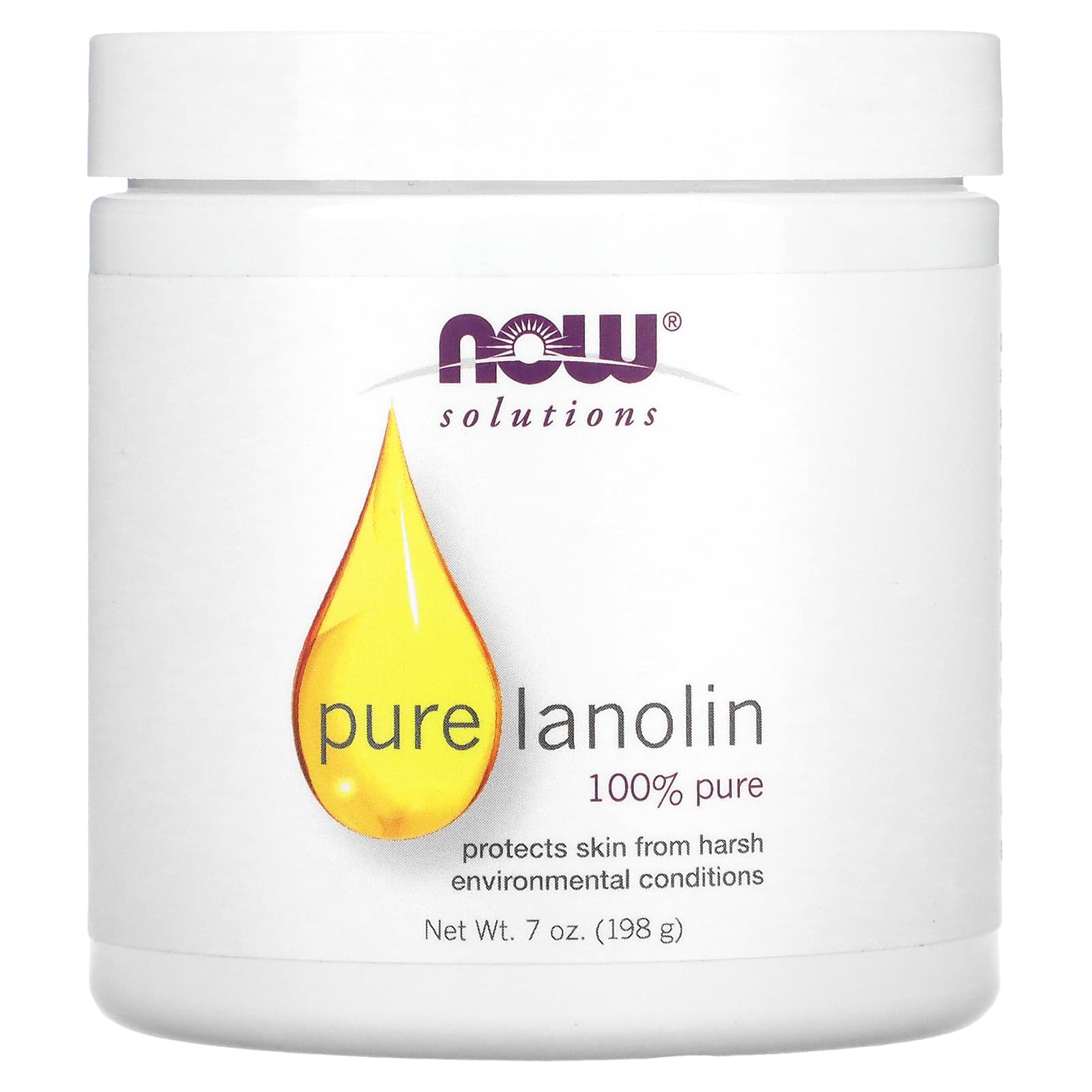 NOW Foods, Solutions, Pure Lanolin, 7 oz (198 g) - Image 1