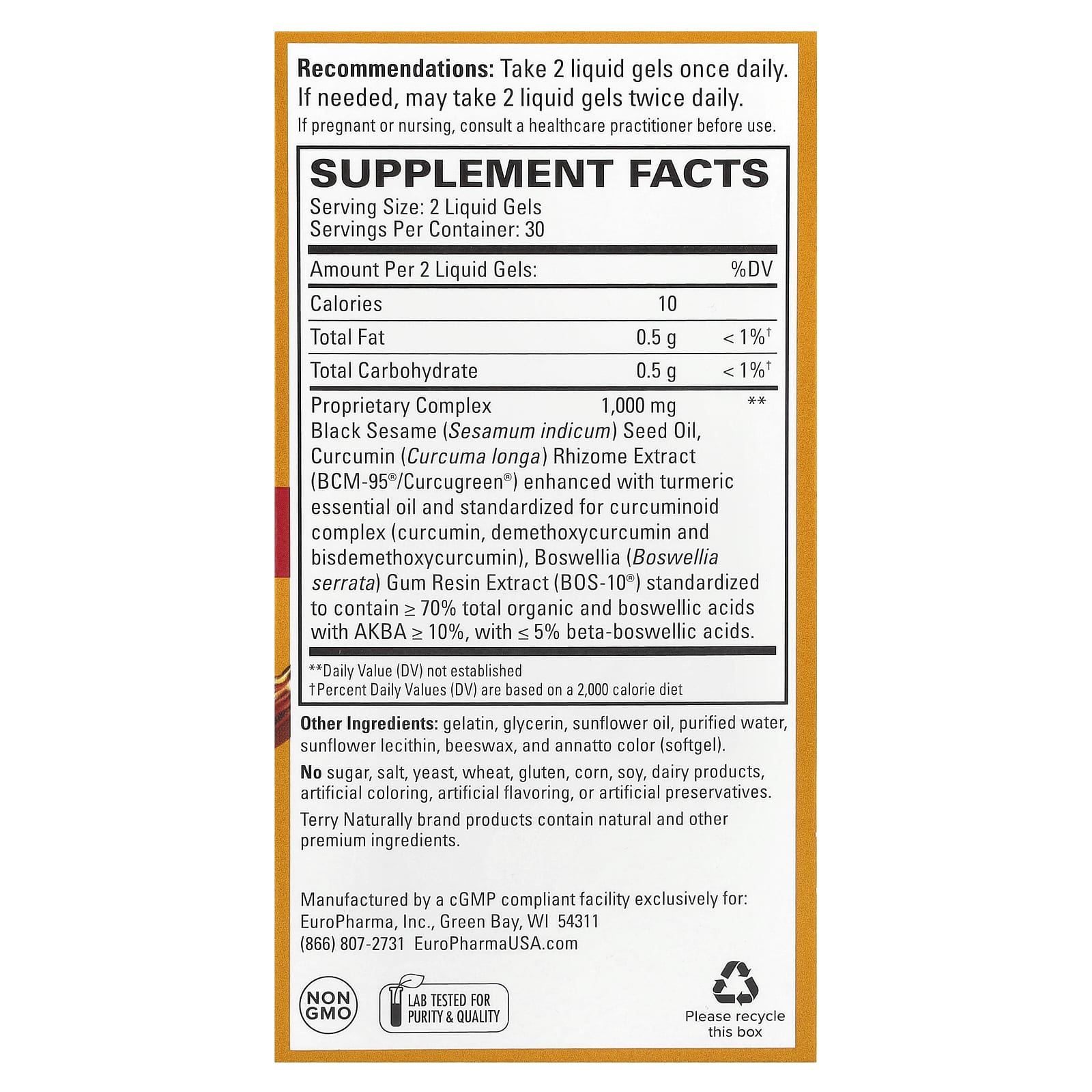 Terry Naturally, CuraMed, Acute Pain Relief, 60 Liquid Gels - Image 2