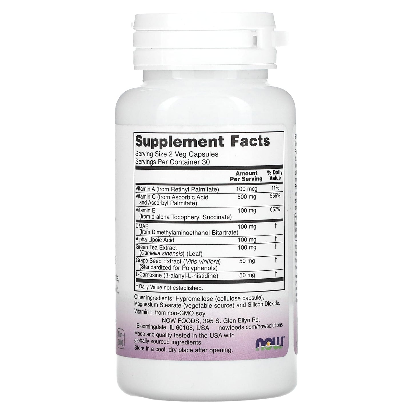 NOW Foods, Solutions, Wrinkle Rescue, 60 Veg Capsules - Image 2