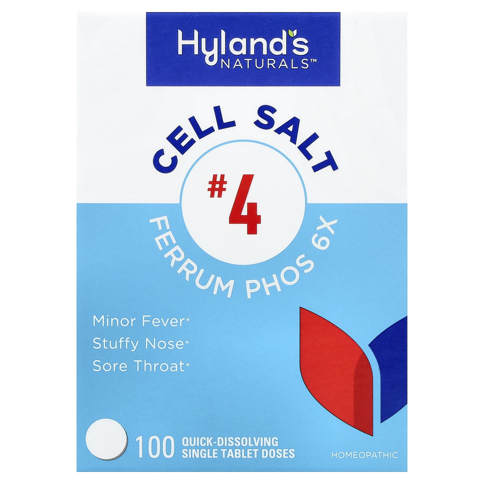 Hyland's Naturals Ferrum Phos 6X: Relieve Sore Throats & Inflammation - Image 1