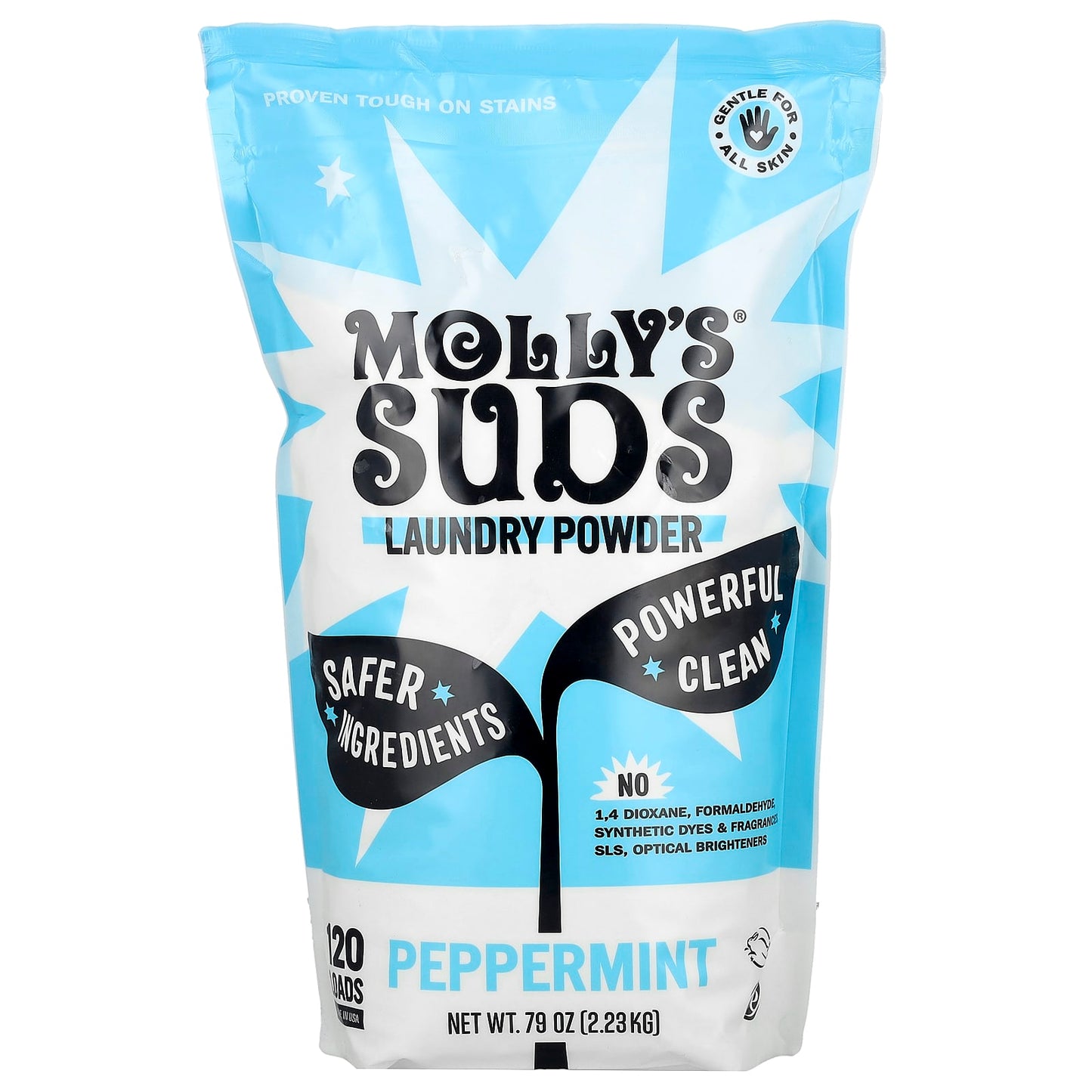 Molly's Suds, Laundry Powder, Peppermint, 79 oz (2.23 kg) - Image 1