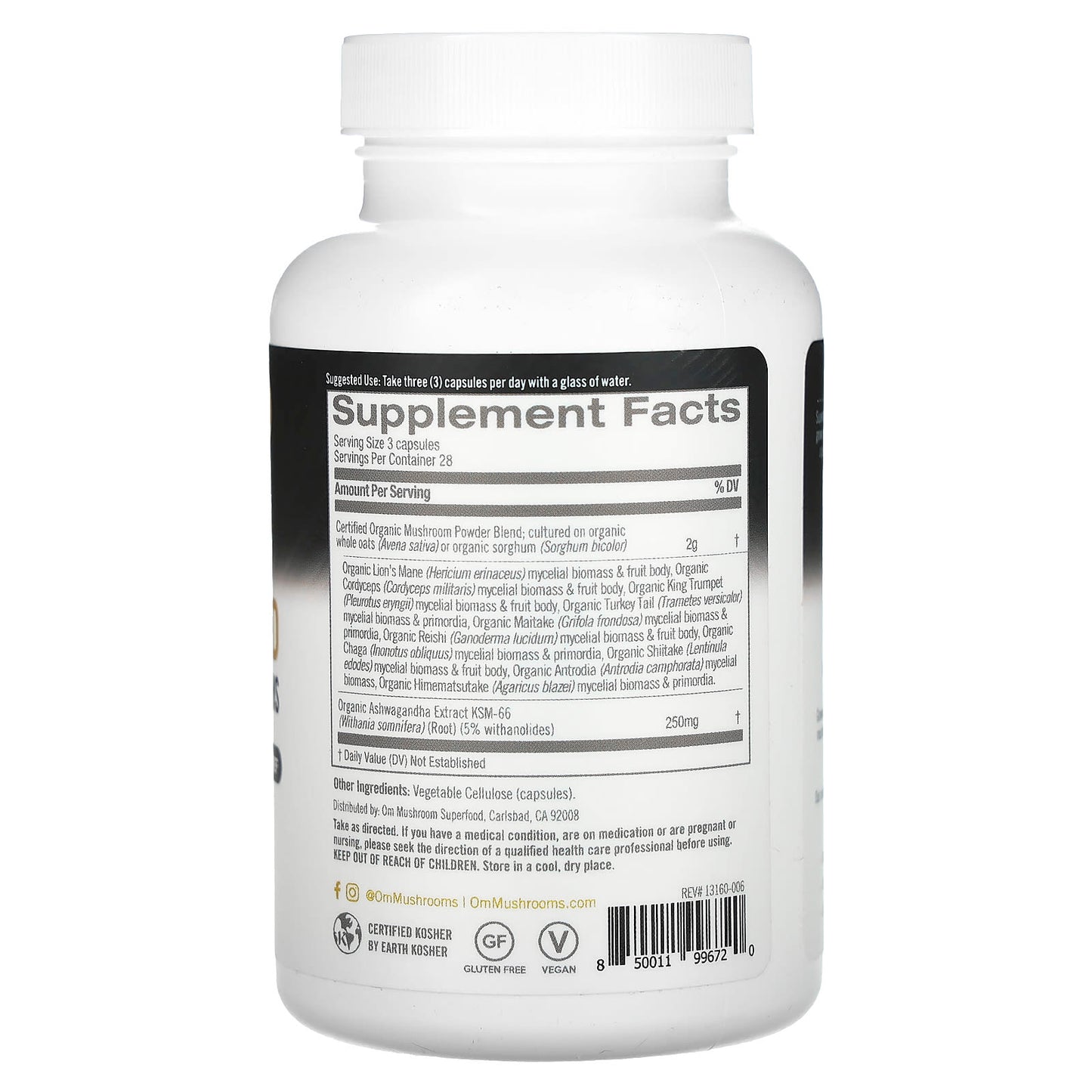 Om Mushrooms, Master Blend, 84 Vegetable Capsules - Image 2