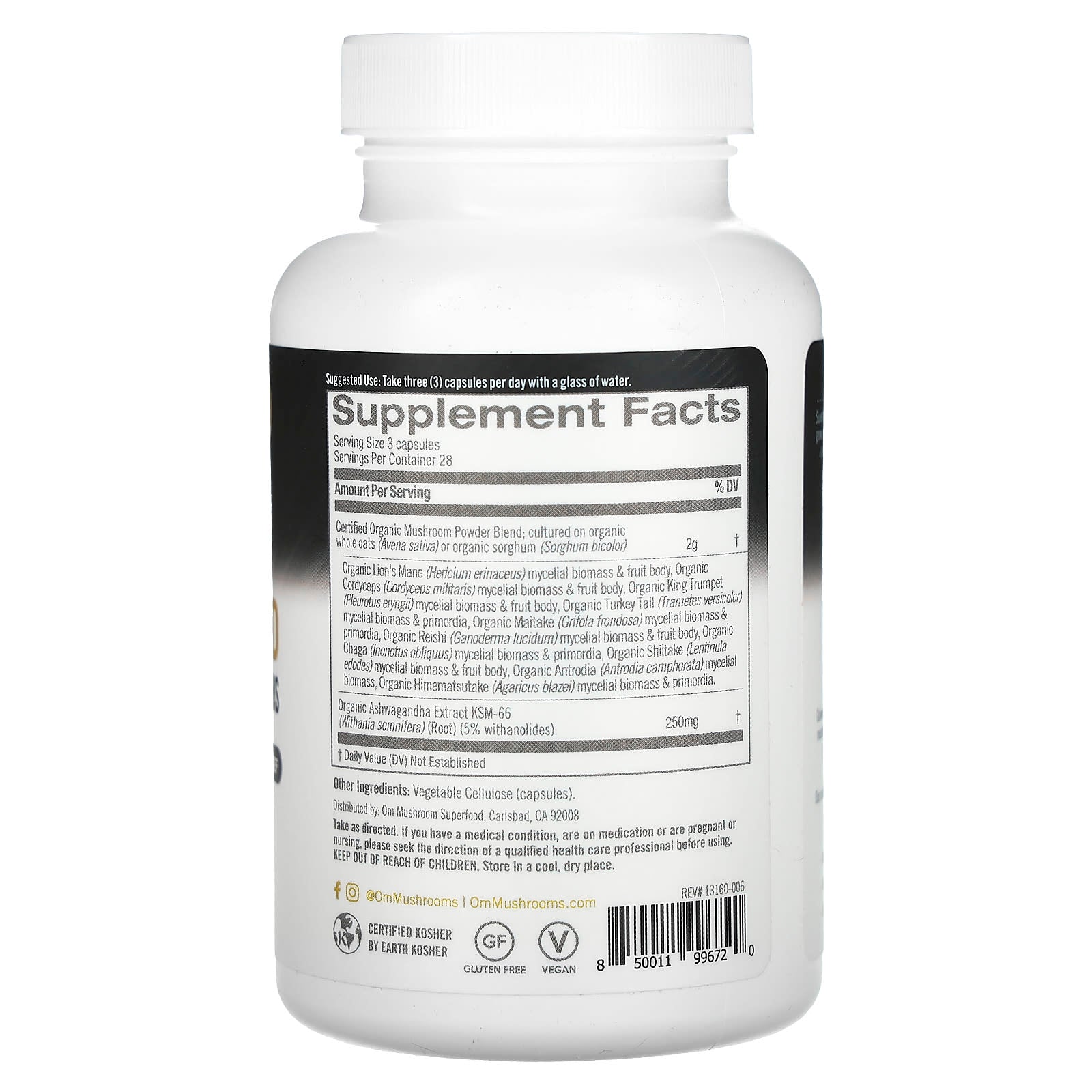 Om Mushrooms, Master Blend, 84 Vegetable Capsules - Image 2
