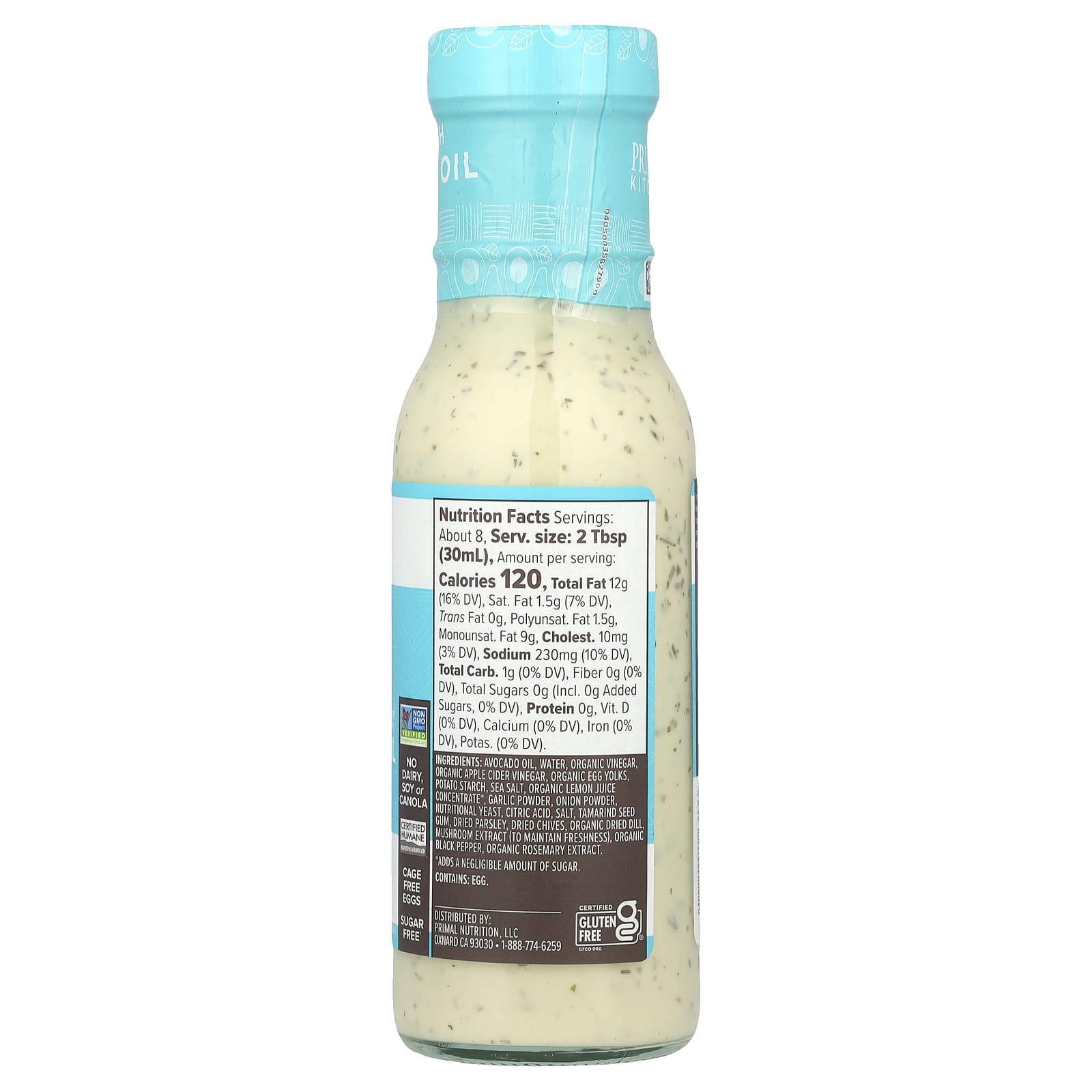 Primal Kitchen, Dressing & Marinade Made with Avocado Oil, Ranch, 8 fl oz (236 ml) - Image 2