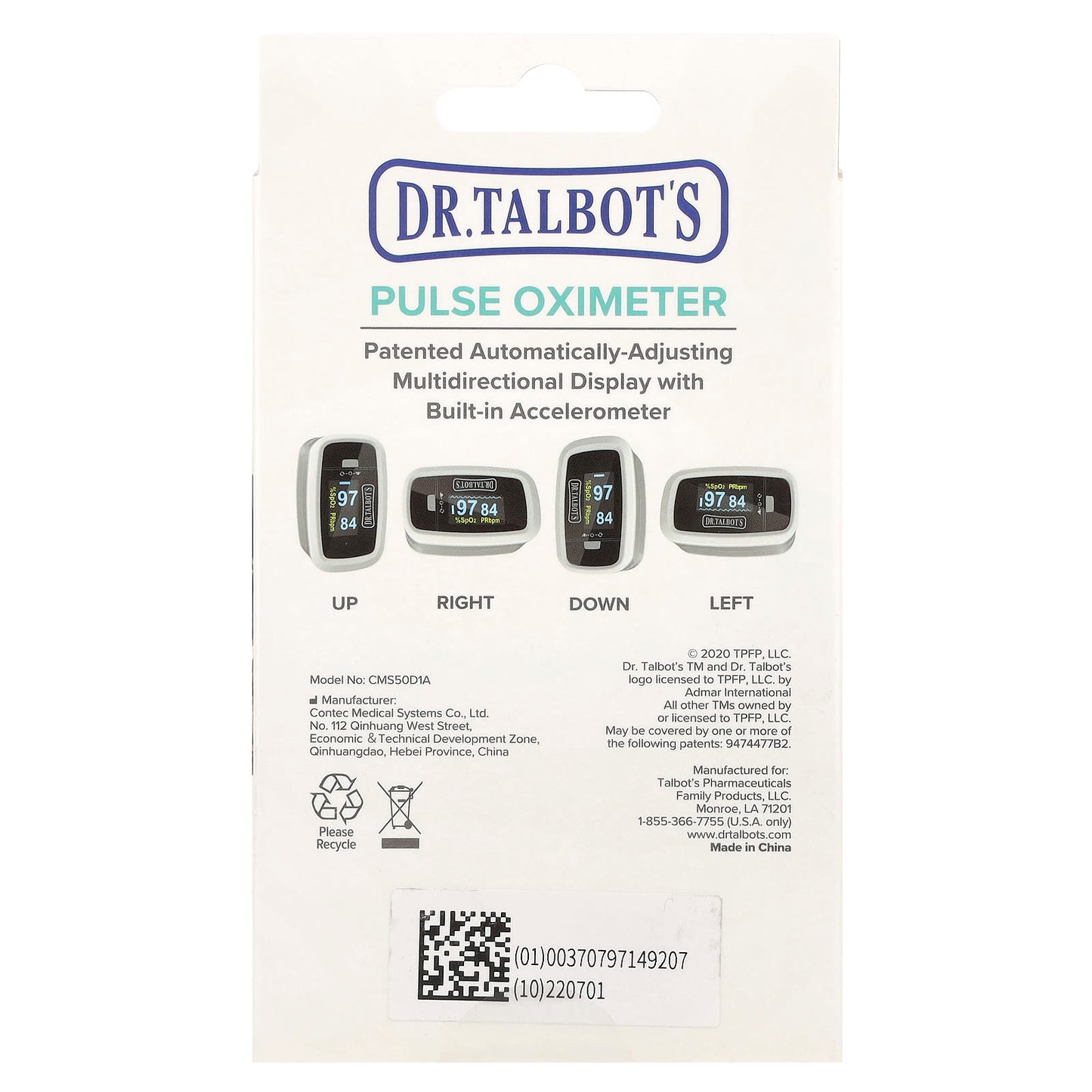 Dr. Talbot's Pulse Oximeter | Accurate Oxygen Saturated & Pulse Rate Readings - Image 2