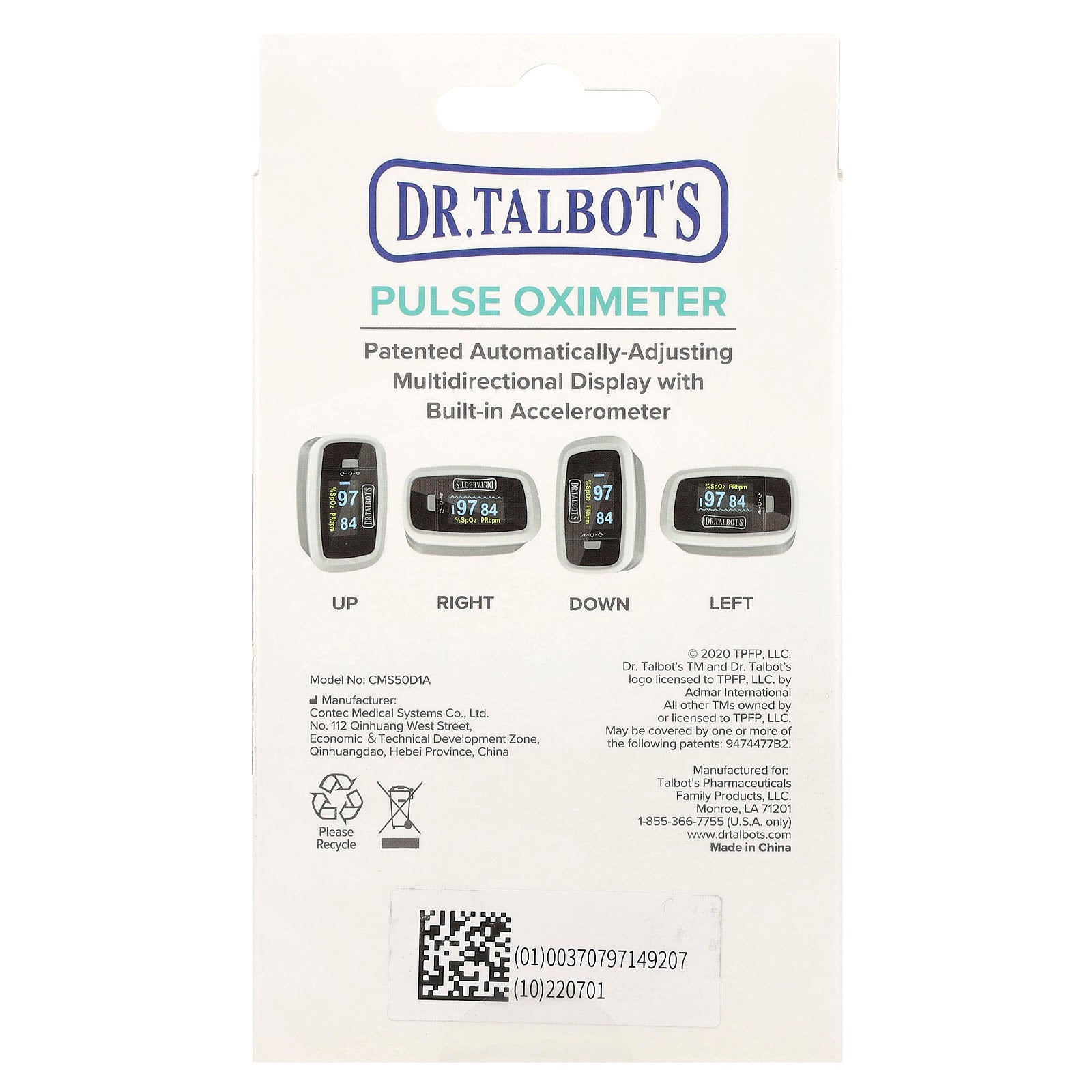 Dr. Talbot's Pulse Oximeter | Accurate Oxygen Saturated & Pulse Rate Readings - Image 2