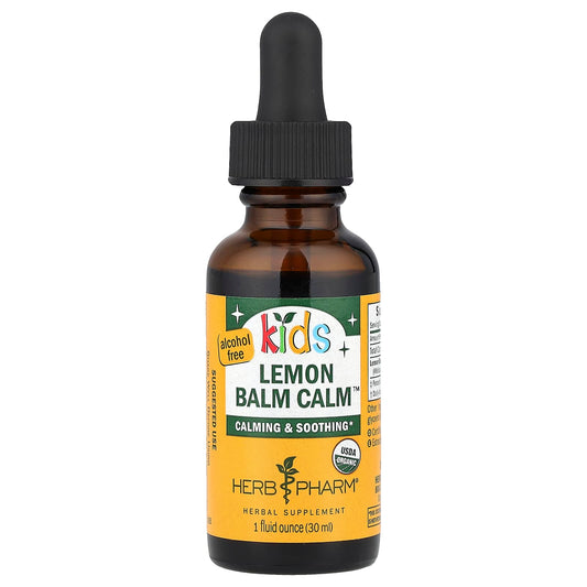 Alcohol-Free Kids Lemon Balm Calm by Herb Pharm - USDA Organic - Image 1