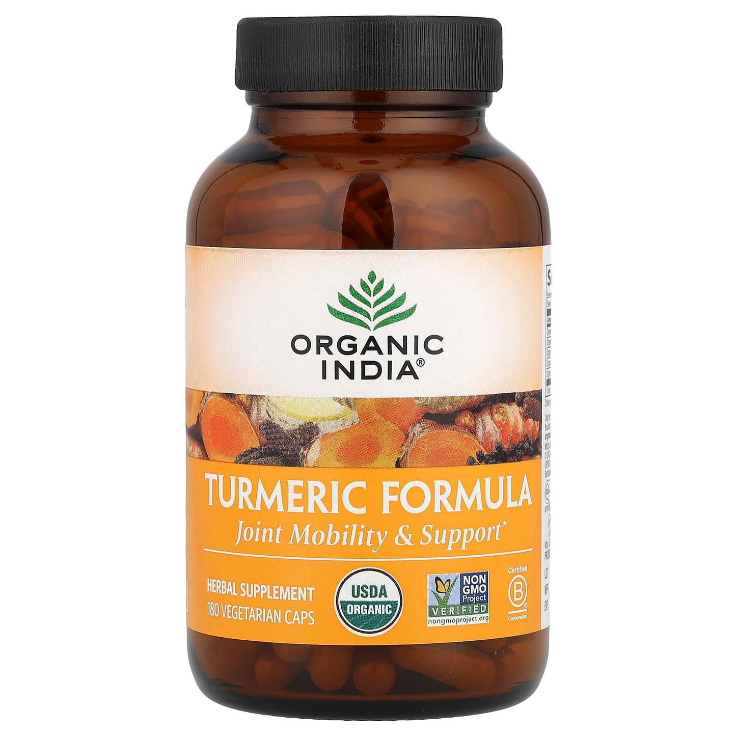 Organic India, Turmeric Formula, 180 Vegetarian Caps - Image 1