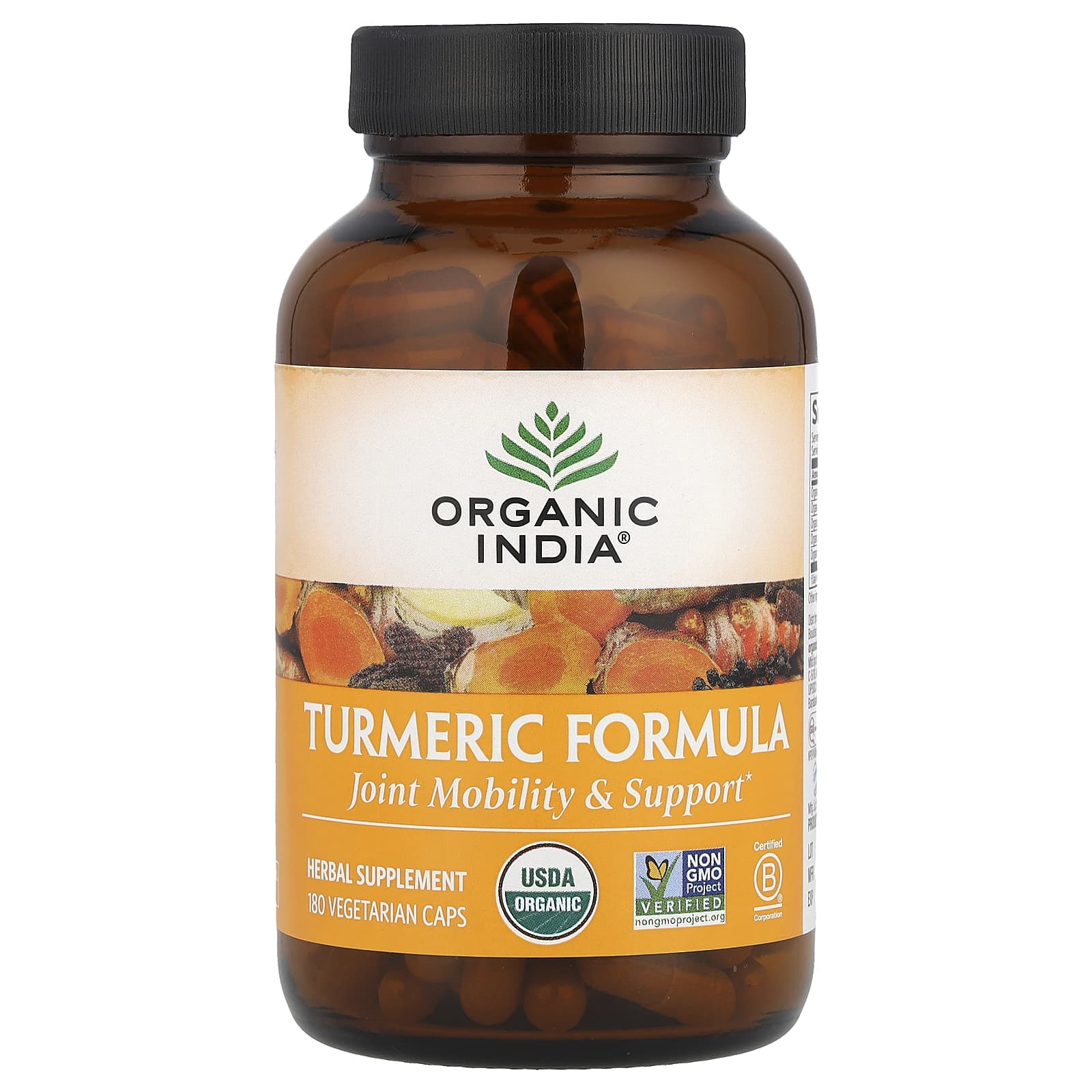 Organic India, Turmeric Formula, 180 Vegetarian Caps - Image 1