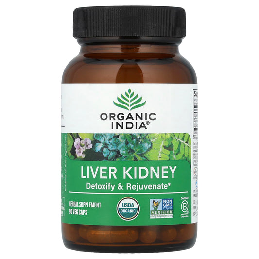 Organic India, Liver Kidney, 90 Veg Caps - Image 1