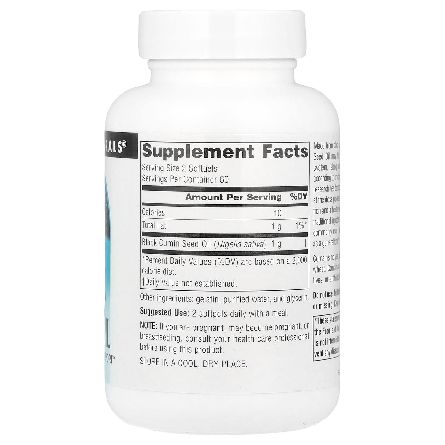 Source Naturals, Black Seed Oil, 120 Softgels (500 mg per Softgel)