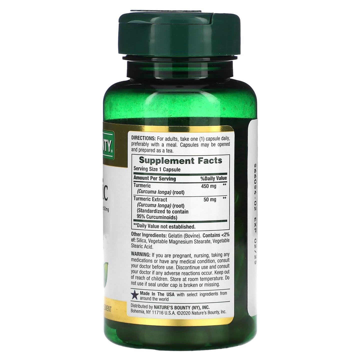 Nature's Bounty, Turmeric, 450 mg, 60 Capsules - Image 2