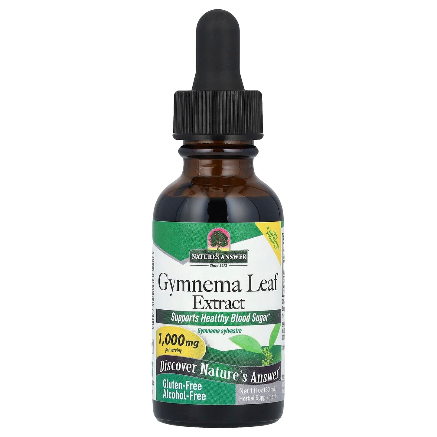 Nature's Answer, Gymnema Leaf Extract, Alcohol-Free, 1,000 mg , 1 fl oz (30 ml) - Image 1