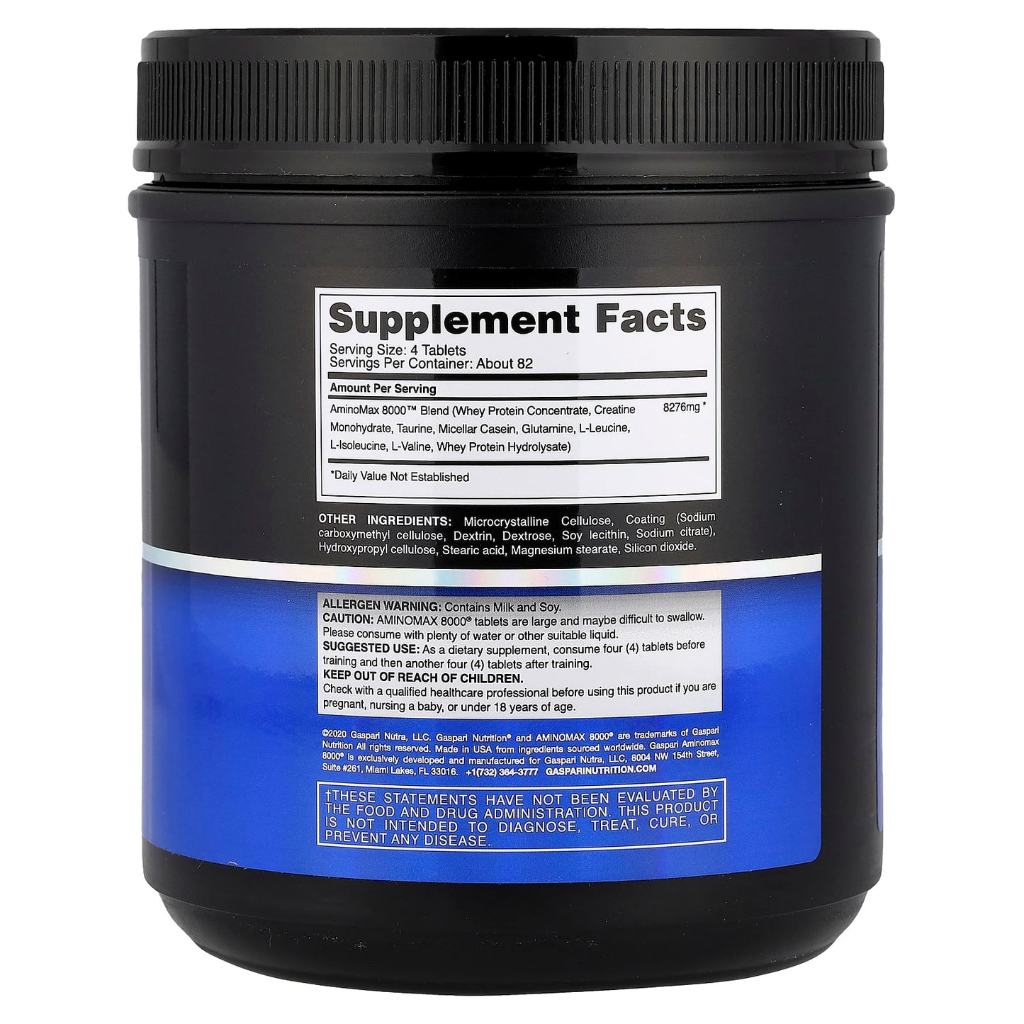 Unlock Ultimate Muscle Growth with Gaspari Nutrition AminoMax 8000 - 325 Tablets - Image 2