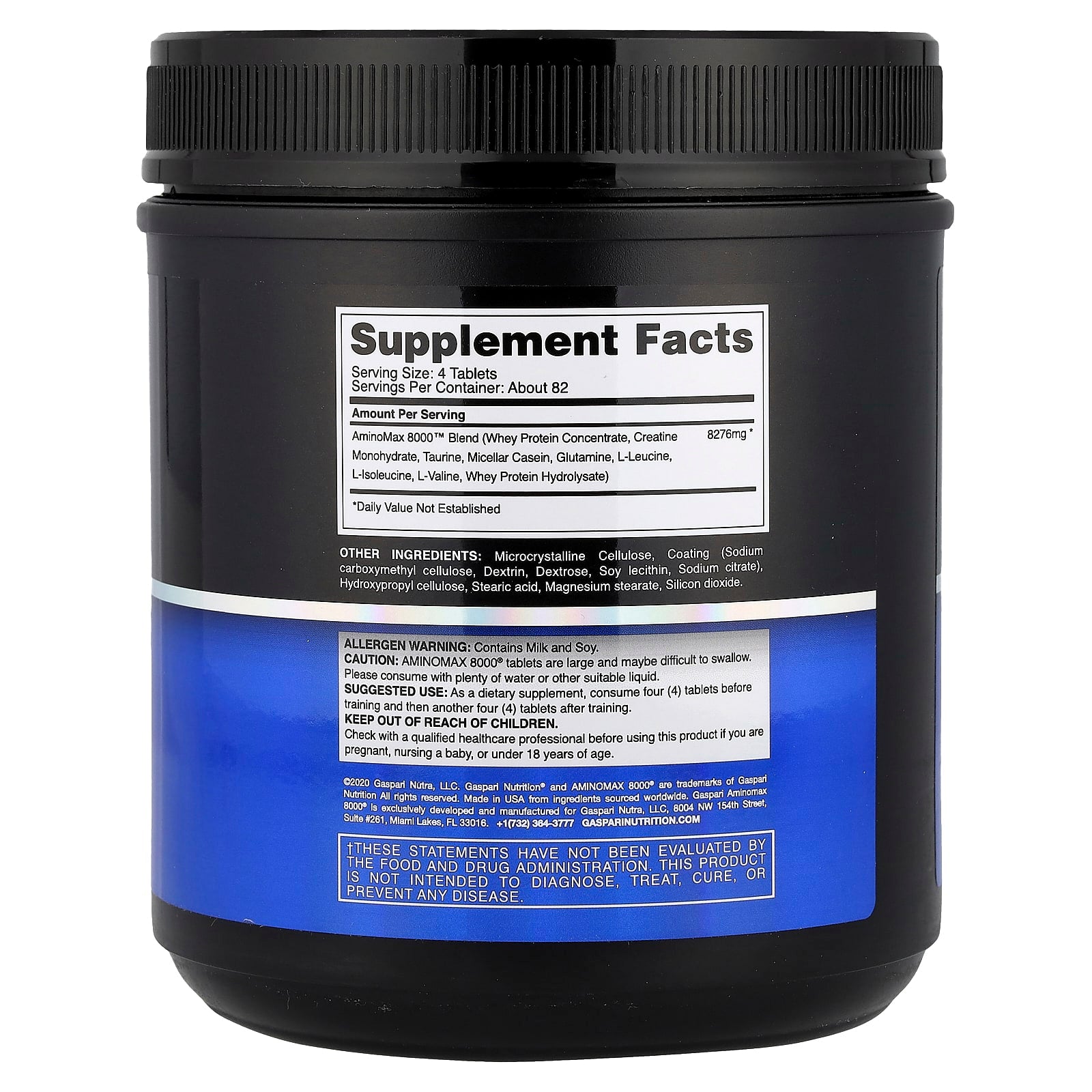 Unlock Ultimate Muscle Growth with Gaspari Nutrition AminoMax 8000 - 325 Tablets - Image 2