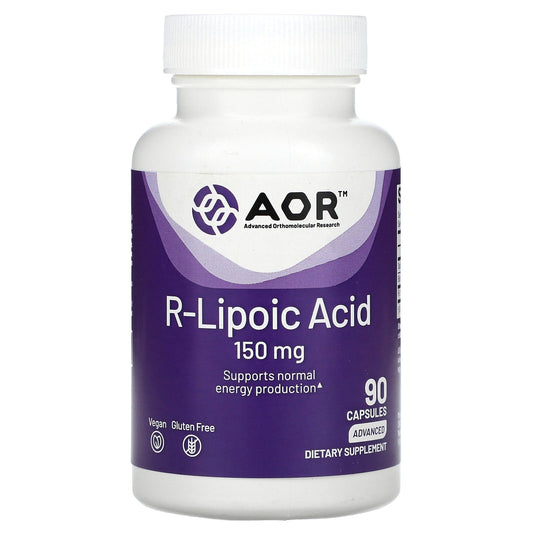 AOR R-Lipoic Acid Capsules, 150mg, 90 Count for Energy Production - Image 1