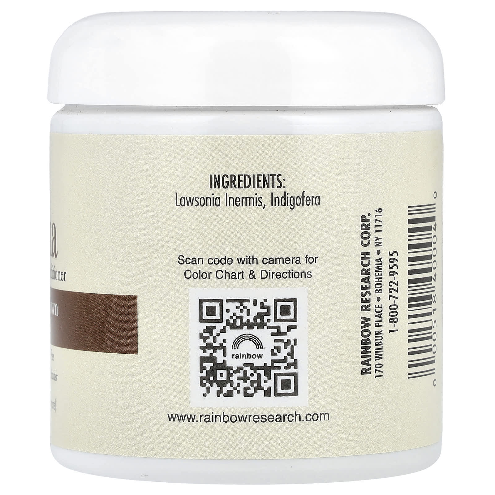 Rainbow Research, Henna, Hair Color & Conditioner, Medium Brown (Chestnut), 4 oz (113 g) - Image 2