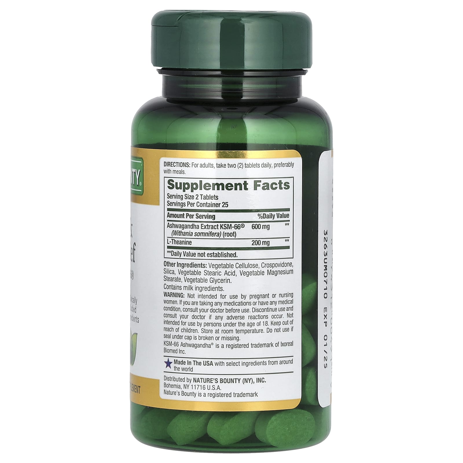 Nature's Bounty, Anxiety & Stress Relief, 50 Tablets - Image 2