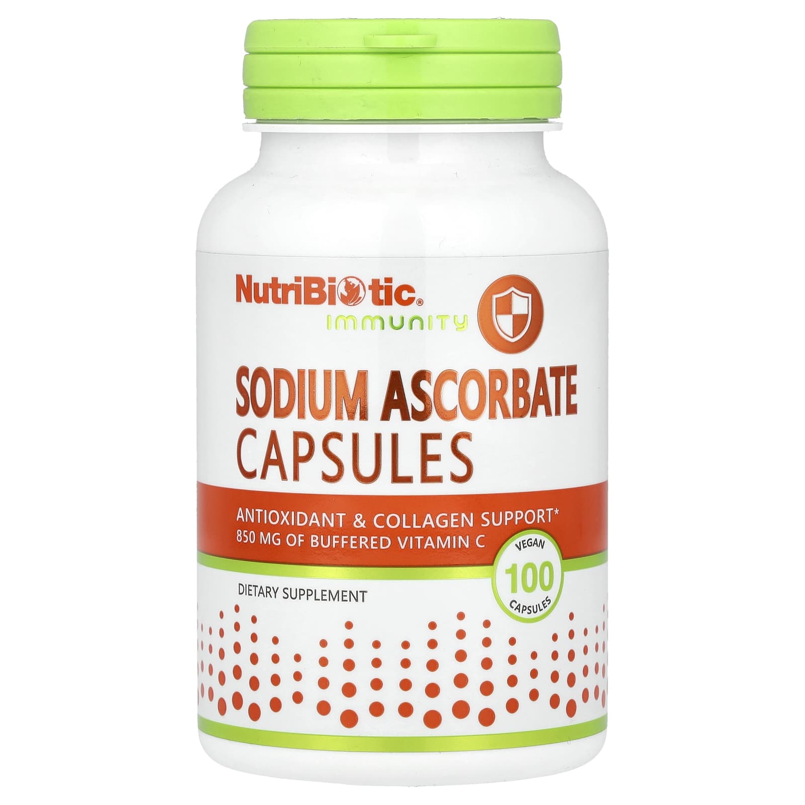 NutriBiotic, Immunity, Sodium Ascorbate, 100 Vegan Capsules - Image 1