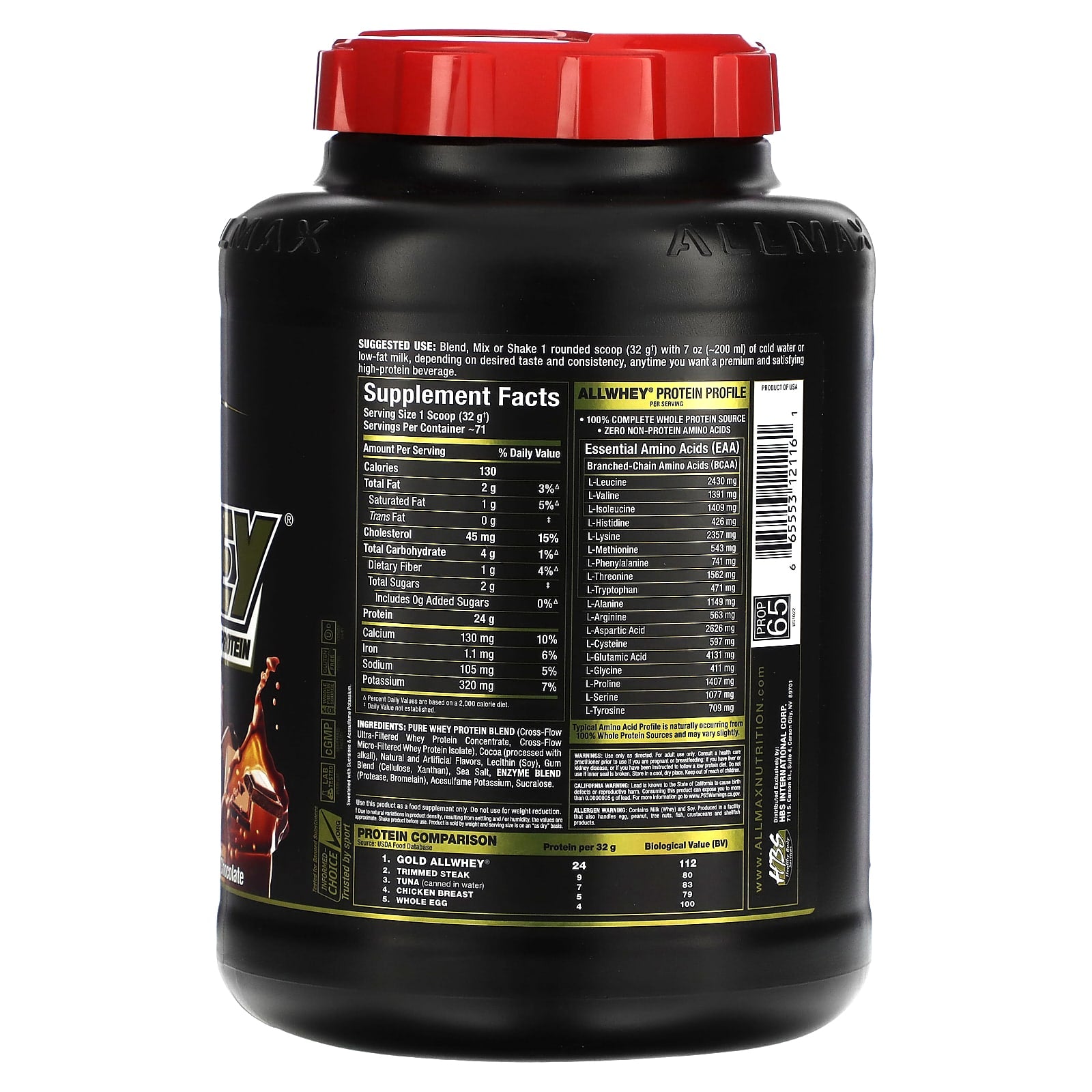 Premium GOLD ALLWHEY Whey Protein Powder for Lean Muscle Gains - Image 2