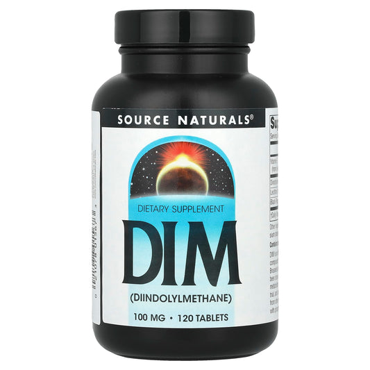 Source Naturals, DIM, 100 mg, 120 Tablets - Image 1