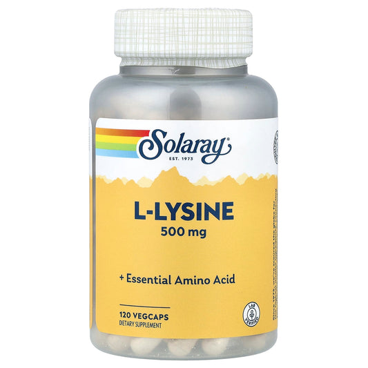 Solaray, L-Lysine, 500 mg, 120 VegCaps - Image 1