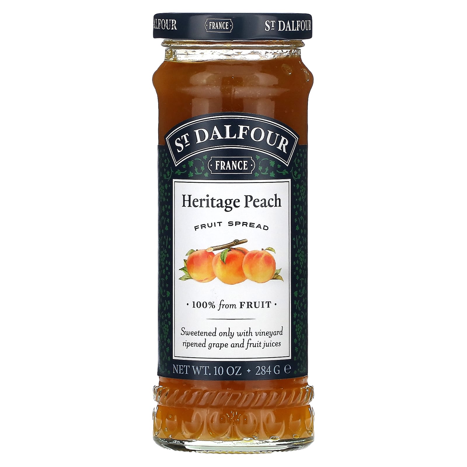 St. Dalfour, Heritage Peach Fruit Spread, 10 oz (284 g) - Image 1