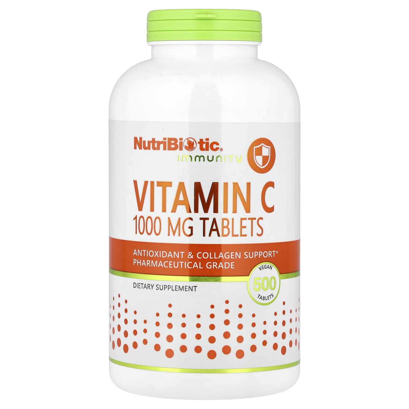 NutriBiotic, Immunity, Vitamin C, 1,000 mg, 500 Vegan Tablets - Image 1