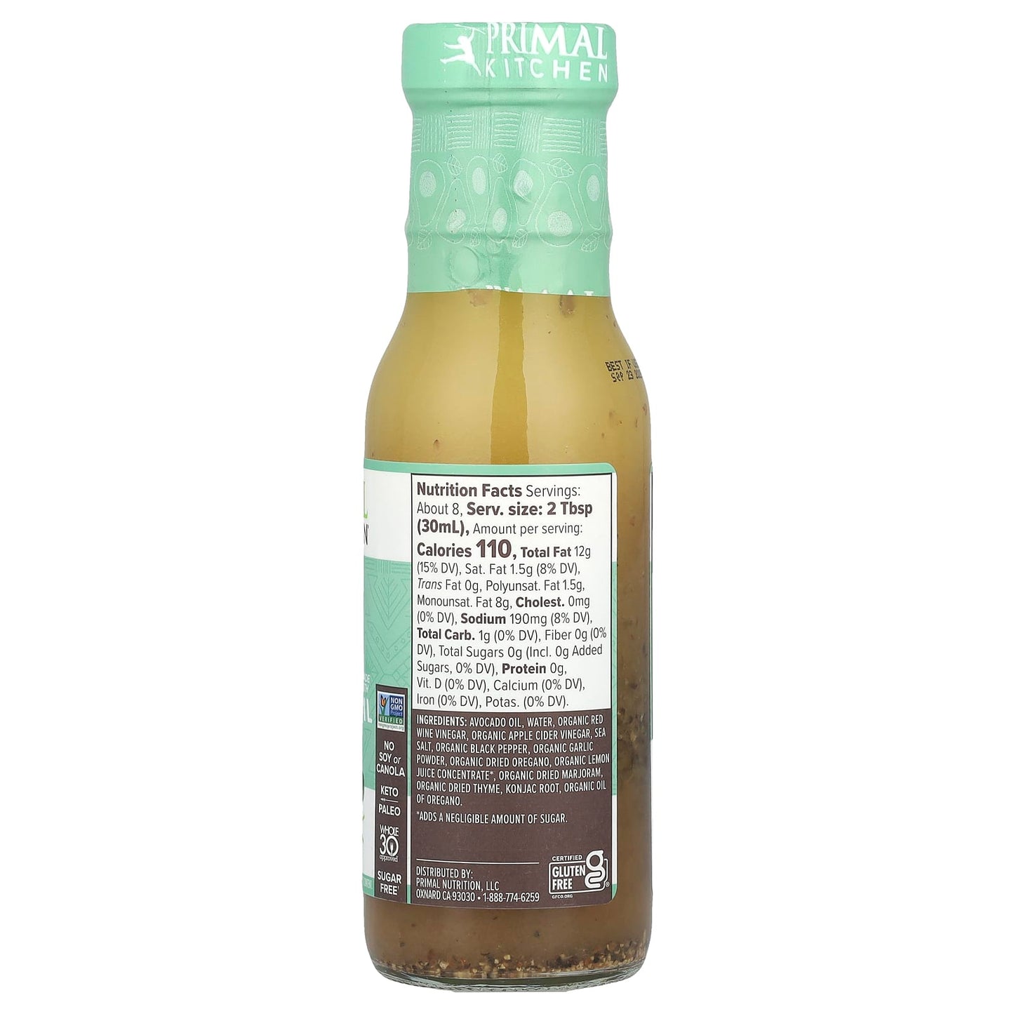 Primal Kitchen, Greek Dressing & Marinade Made with Avocado Oil, 8 fl oz (236 ml) - Image 2