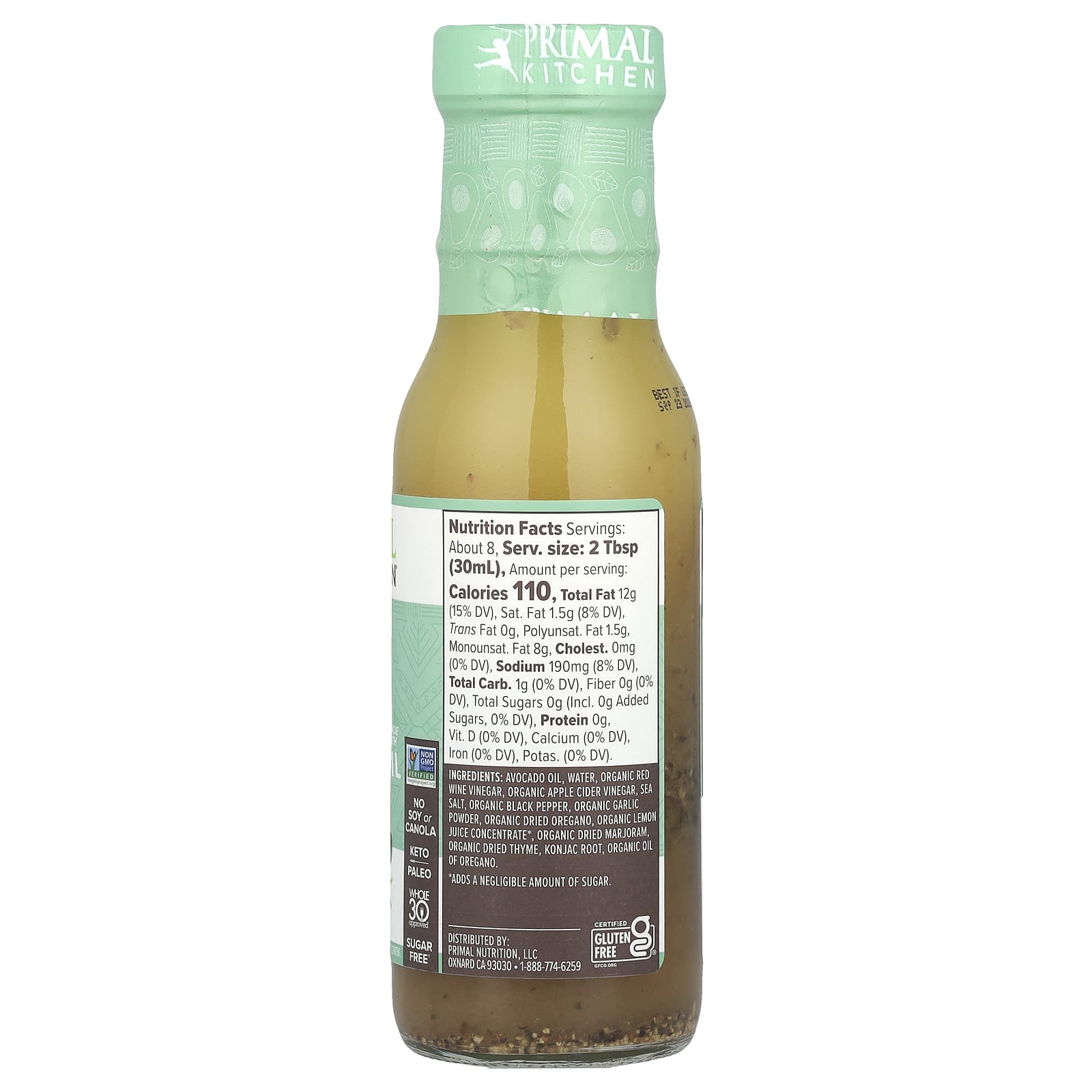 Primal Kitchen, Greek Dressing & Marinade Made with Avocado Oil, 8 fl oz (236 ml) - Image 2