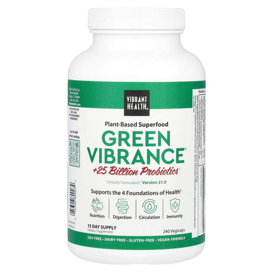 Vibrant Health, Green Vibrance, Version 21.0, 240 Vegicaps - Image 1