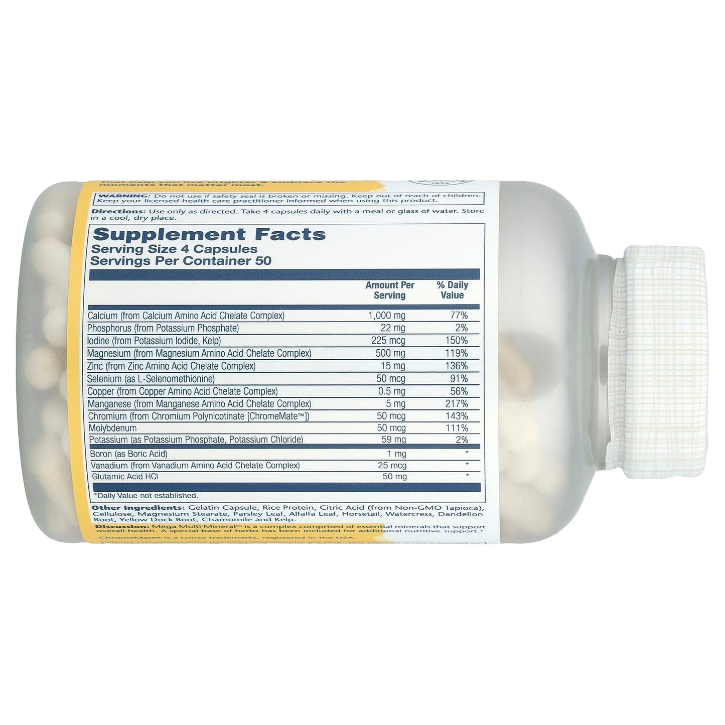 Solaray, Mega Multi Mineral™, Iron Free, 200 Capsules - Image 2