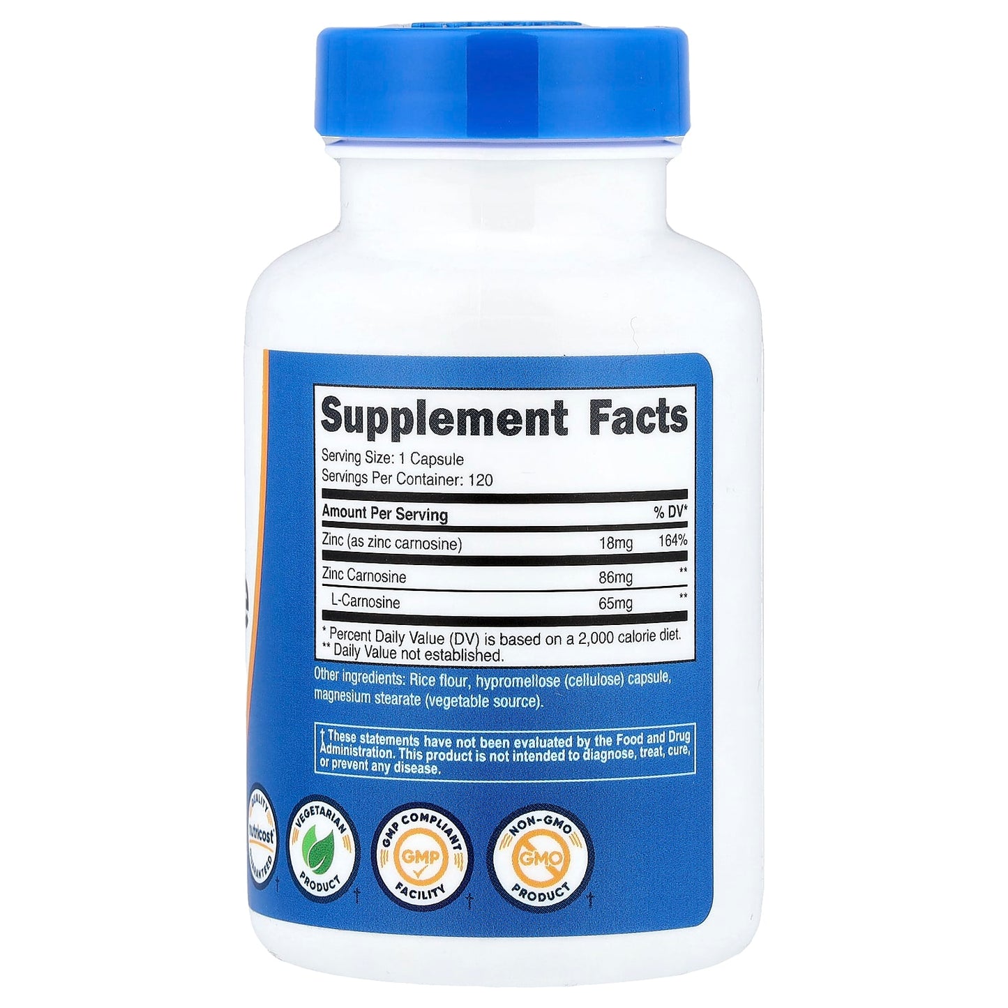 Nutricost, Zinc Carnosine, 120 Capsules - Image 2