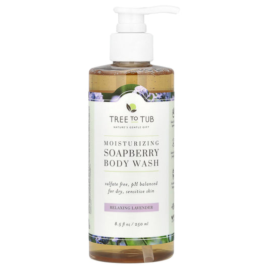 Tree To Tub, Moisturizing Soapberry Body Wash, Relaxing Lavender, 8.5 fl oz (250 ml) - Image 1