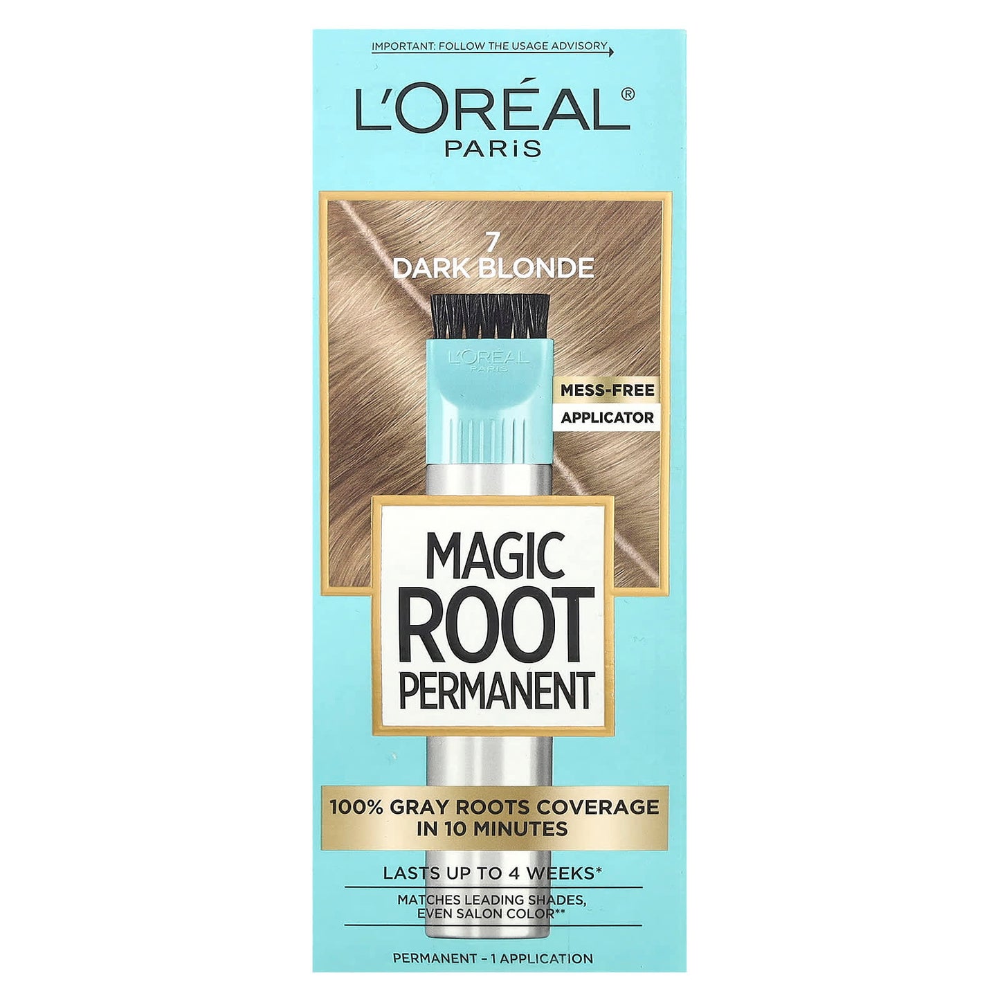 L'Oréal, Magic Root Permanent, 7 Dark Blonde, 1 Application - Image 1