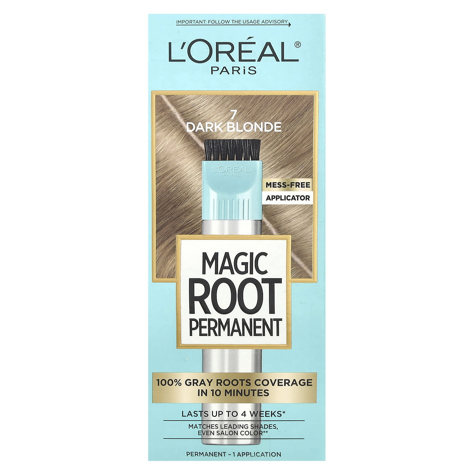 L'Oréal, Magic Root Permanent, 7 Dark Blonde, 1 Application - Image 1