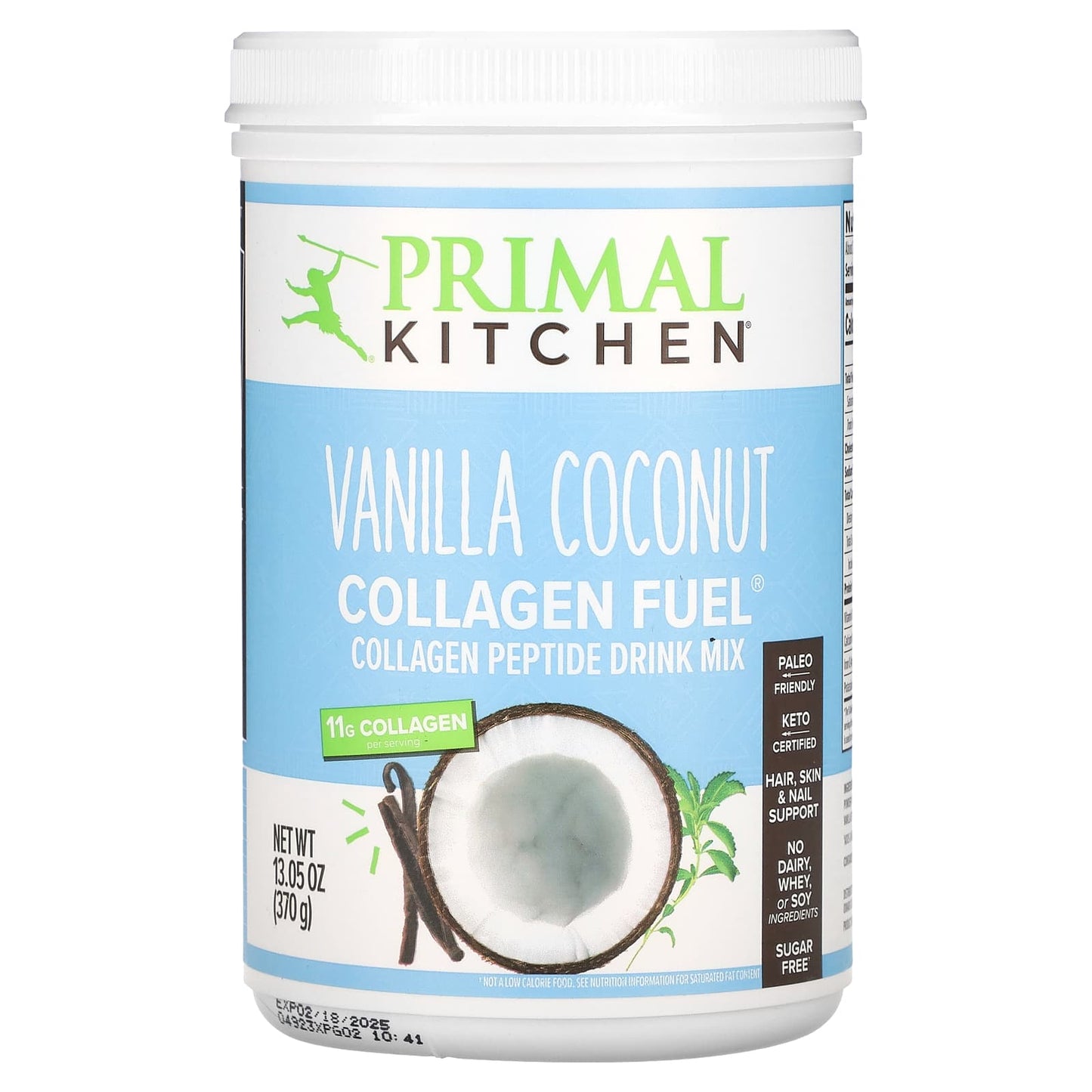 Primal Kitchen, Collagen Fuel, Vanilla Coconut, 13.05 oz (370 g) - Image 1