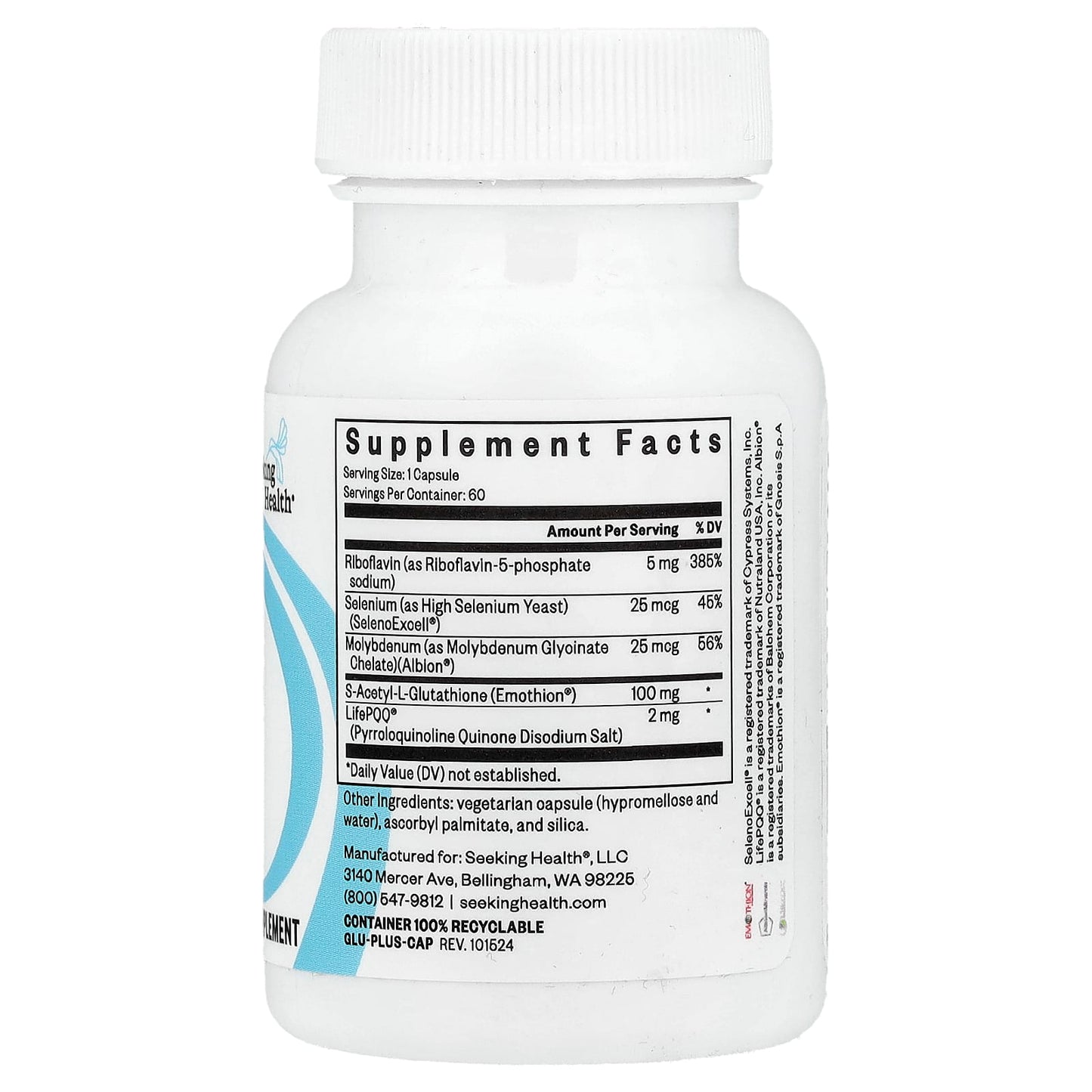 Seeking Health, Glutathione Plus With CoFactors, 60 Capsules - Image 2