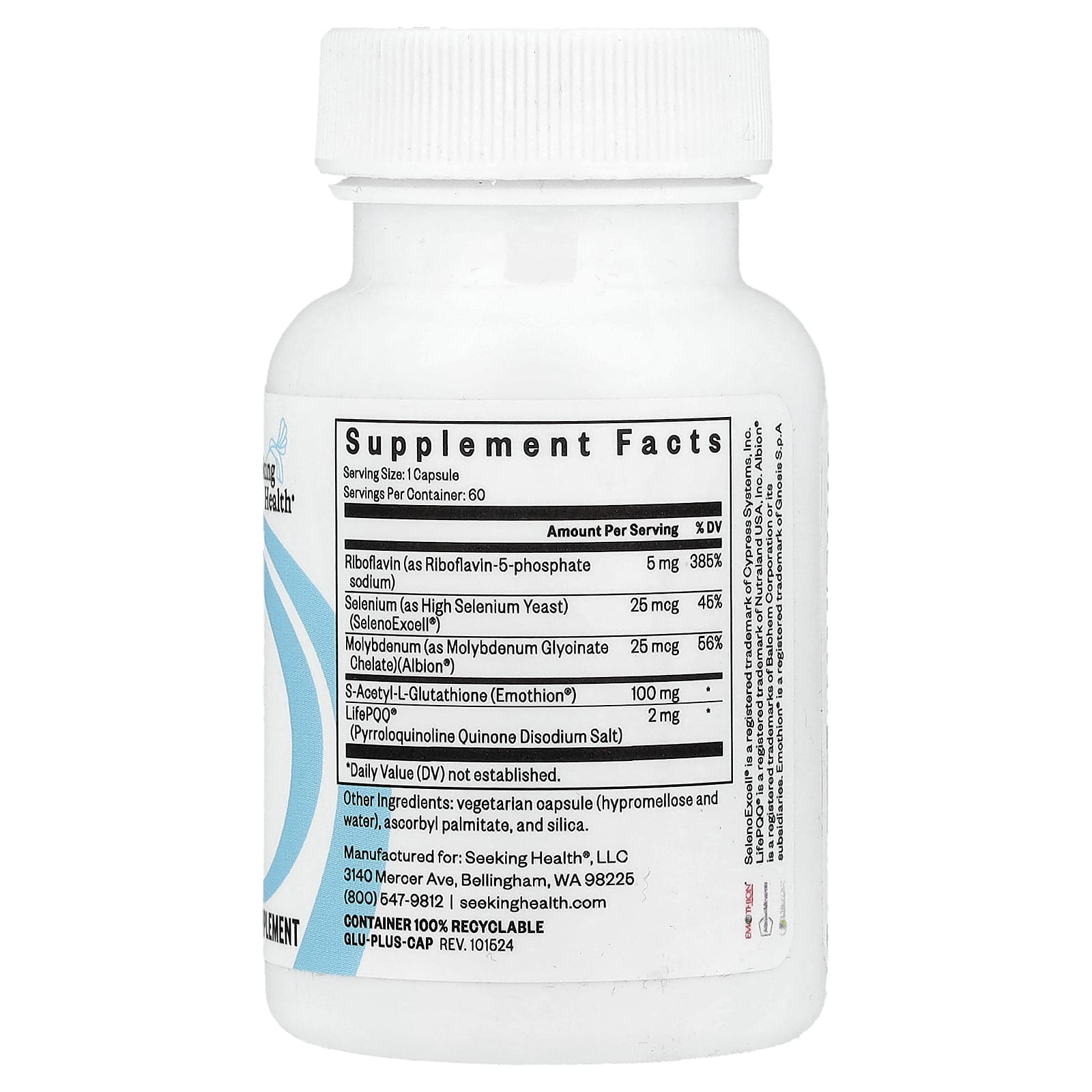 Seeking Health, Glutathione Plus With CoFactors, 60 Capsules - Image 2