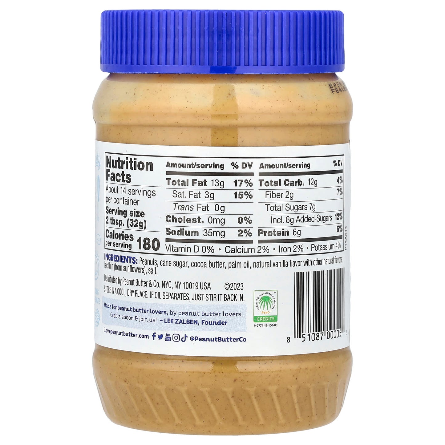 Peanut Butter & Co., Peanut Butter Spread, White Chocolatey Wonderful®, 16 oz (454 g) - Image 2