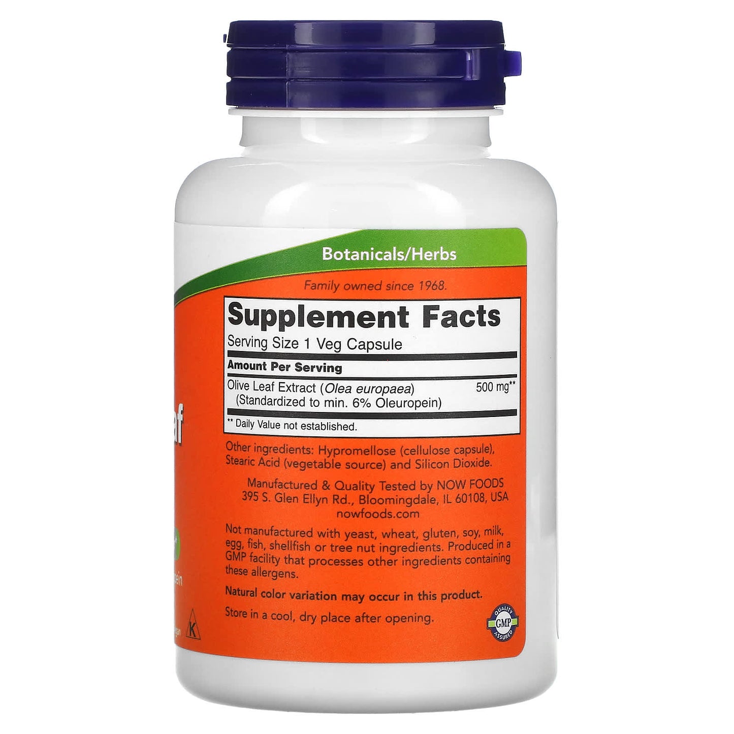 NOW Foods, Olive Leaf Extract, 500 mg, 120 Veg Capsules - Image 2