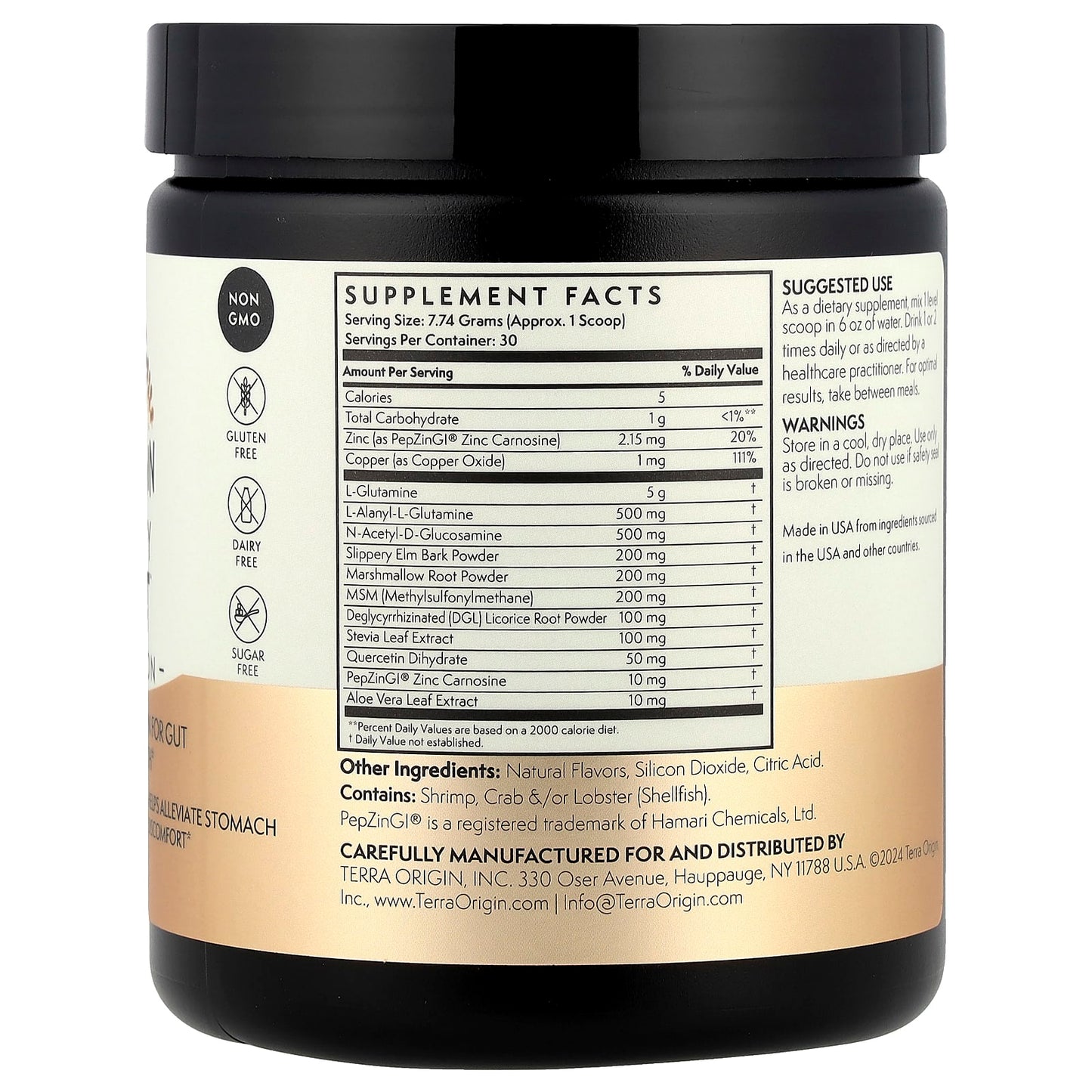 Terra Origin, Healthy Gut, Honey Lemon, 8.19 oz (232.2 g)
