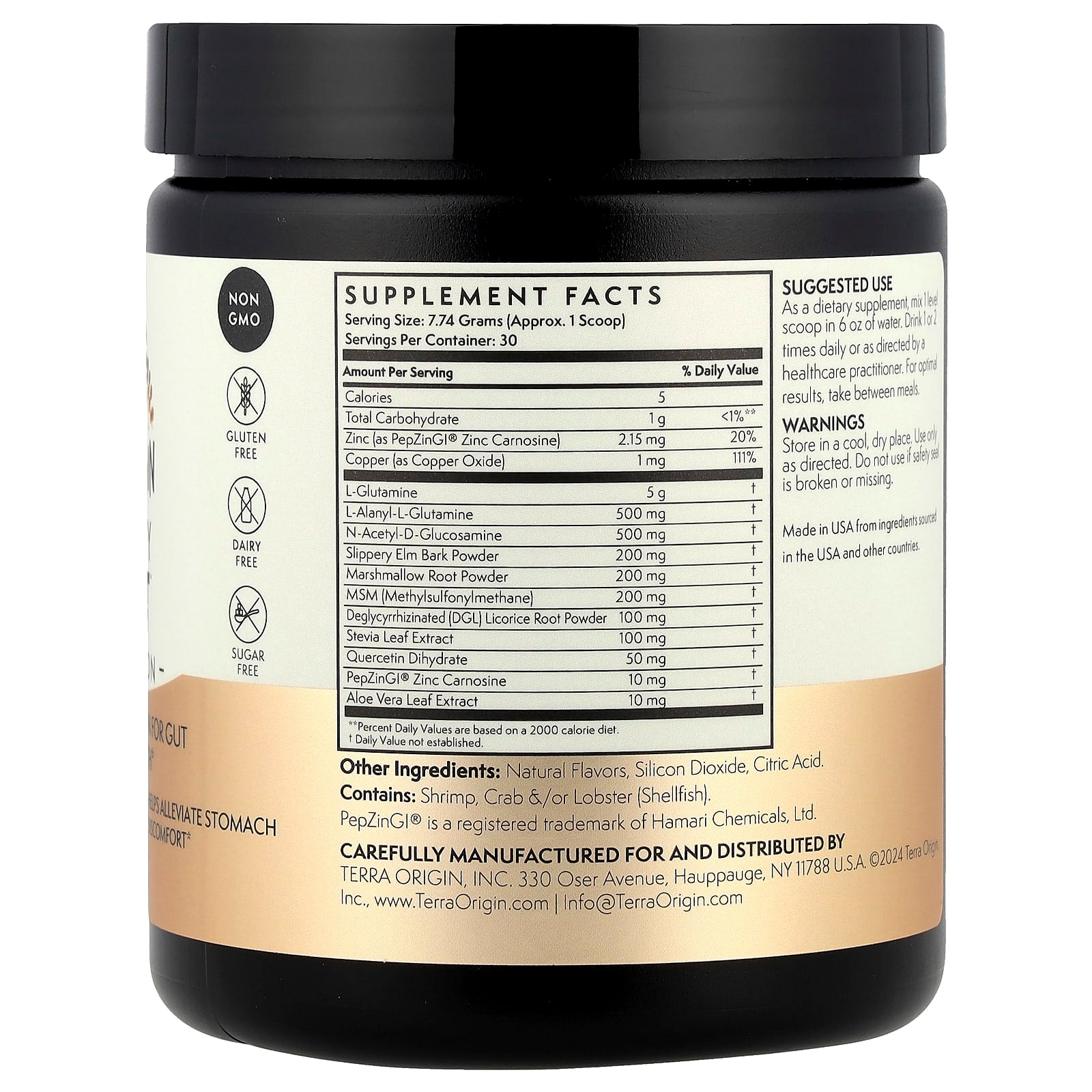Terra Origin, Healthy Gut, Honey Lemon, 8.19 oz (232.2 g)